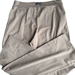 Patagonia Beige Organic Cotton Straight Leggings Layering Size Small S Mid Rise